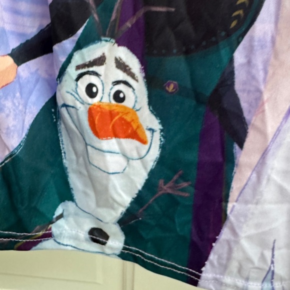 NWOT Disney 2T Girls Frozen Together Strong Elsa Anna Short Sleeve Nightgown - Picture 3 of 7